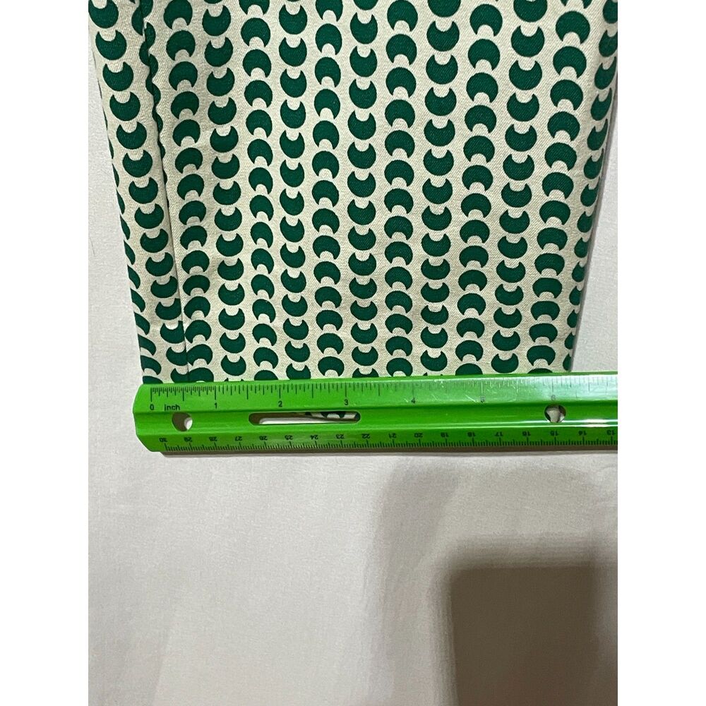 A new Day Green Patterned Slim Skinny Crop Pants Stretch High Waist Size 10 - Picture 11 of 15